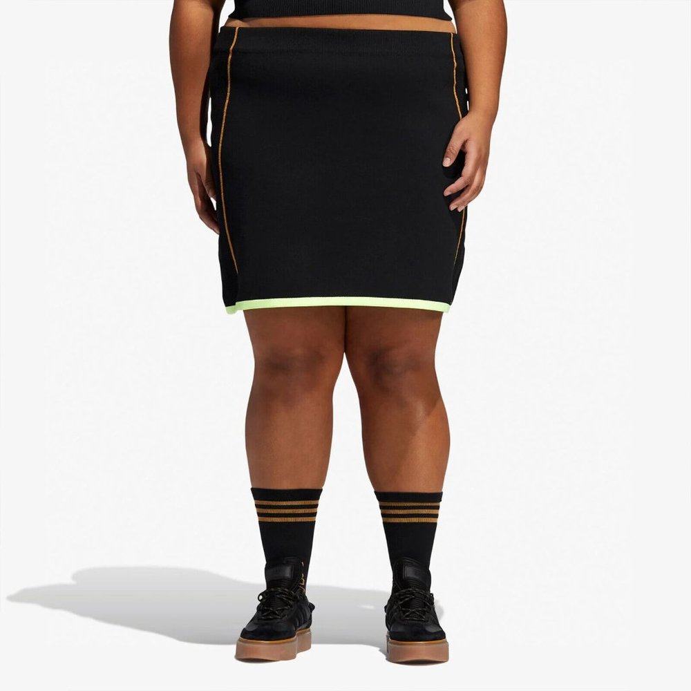 Adidas Ivy Park Women's Black Knit Fashion Skirt PLUS SIZE GS0380